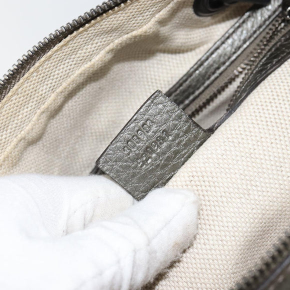 GUCCI Chain Shoulder Bag Leather Gold Tone 308983 Auth ka653