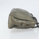 GUCCI Chain Shoulder Bag Leather Gold Tone 308983 Auth ka653-4