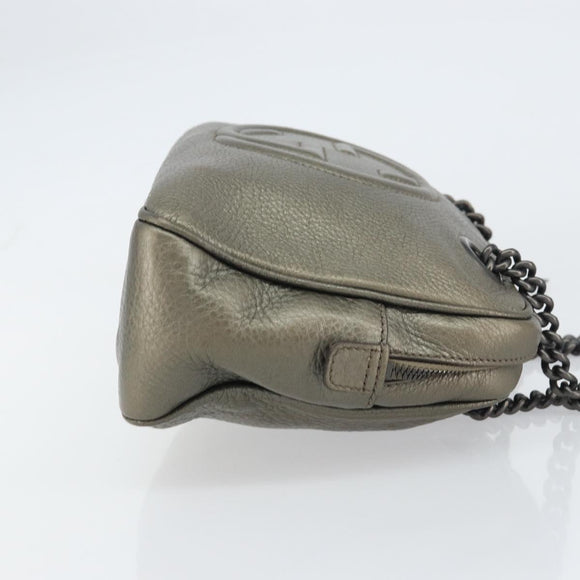 GUCCI Chain Shoulder Bag Leather Gold Tone 308983 Auth ka653