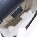 GUCCI GG Supreme Shoulder Bag PVC Navy Silver 625615 Auth ka6531V-11