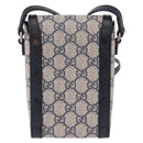 GUCCI GG Supreme Shoulder Bag PVC Navy Silver 625615 Auth ka6531V-2