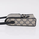 GUCCI GG Supreme Shoulder Bag PVC Navy Silver 625615 Auth ka6531V-5