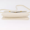 GUCCI Shoulder Bag Leather White Gold Tone 98 46 004 3743 Auth ka6532-12
