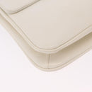 GUCCI Shoulder Bag Leather White Gold Tone 98 46 004 3743 Auth ka6532-13