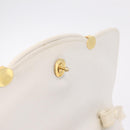 GUCCI Shoulder Bag Leather White Gold Tone 98 46 004 3743 Auth ka6532-19