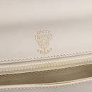 GUCCI Shoulder Bag Leather White Gold Tone 98 46 004 3743 Auth ka6532-21