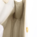 GUCCI Shoulder Bag Leather White Gold Tone 98 46 004 3743 Auth ka6532-23