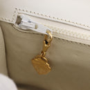 GUCCI Shoulder Bag Leather White Gold Tone 98 46 004 3743 Auth ka6532-25