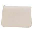 GUCCI Shoulder Bag Leather White Gold Tone 98 46 004 3743 Auth ka6532-3