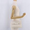 GUCCI Shoulder Bag Leather White Gold Tone 98 46 004 3743 Auth ka6532-30