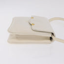 GUCCI Shoulder Bag Leather White Gold Tone 98 46 004 3743 Auth ka6532-4