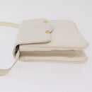 GUCCI Shoulder Bag Leather White Gold Tone 98 46 004 3743 Auth ka6532-6