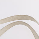 CELINE Hand Bag Leather White Gold Tone Auth ka6534A-15