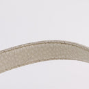 CELINE Hand Bag Leather White Gold Tone Auth ka6534A-9