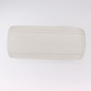CELINE Hand Bag Leather White Gold Tone Auth ka6534A-7