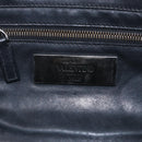 Valentino Studs Hand Bag Leather 2way Black Silver Auth ka6536-24