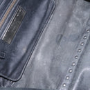 Valentino Studs Hand Bag Leather 2way Black Silver Auth ka6536-11