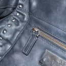 Valentino Studs Hand Bag Leather 2way Black Silver Auth ka6536-27