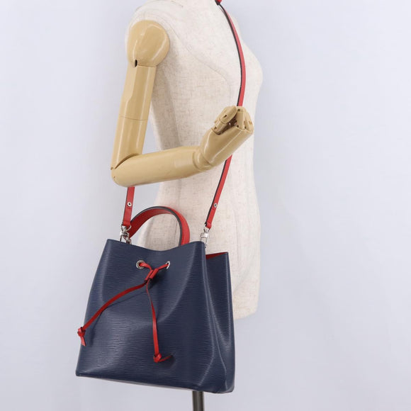 LOUIS VUITTON Epi Neonoe Hand Bag Indigo Red M54367 LV Auth ka6537