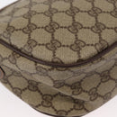 GUCCI GG Supreme Web Sherry Line Bag PVC Beige Gold 001 123 6177 Auth ka654-15