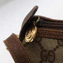 GUCCI GG Supreme Web Sherry Line Bag PVC Beige Gold 001 123 6177 Auth ka654-10