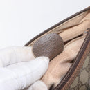 GUCCI GG Supreme Web Sherry Line Bag PVC Beige Gold 001 123 6177 Auth ka654-12