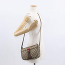 GUCCI GG Supreme Web Sherry Line Bag PVC Beige Gold 001 123 6177 Auth ka654-23