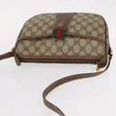 GUCCI GG Supreme Web Sherry Line Bag PVC Beige Gold 001 123 6177 Auth ka654-6