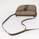 GUCCI GG Supreme Web Sherry Line Bag PVC Beige Gold 001 123 6177 Auth ka654-7