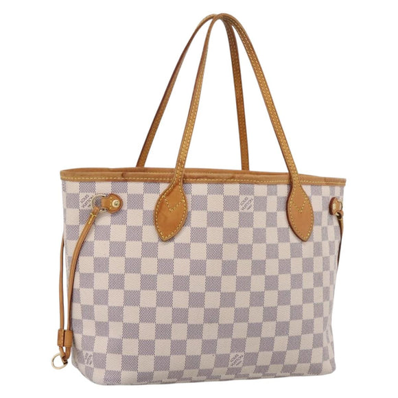 LOUIS VUITTON Damier Azur Neverfull PM Tote Bag N41362 LV Auth ka6541A
