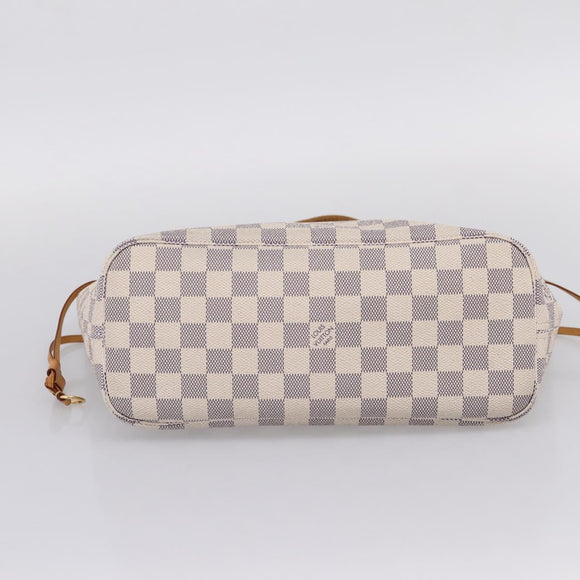 LOUIS VUITTON Damier Azur Neverfull PM Tote Bag N41362 LV Auth ka6541A