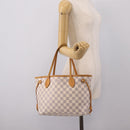 LOUIS VUITTON Damier Azur Neverfull PM Tote Bag N41362 LV Auth ka6541A-28