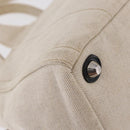 PRADA Canapa MM Hand Bag Canvas Beige Silver Auth ka6542-17