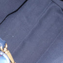 Miu Miu Canapa Fiori Hand Bag Canvas 2way Blue Gold 5BA085 Auth ka6547V-11