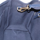 Miu Miu Canapa Fiori Hand Bag Canvas 2way Blue Gold 5BA085 Auth ka6547V-23