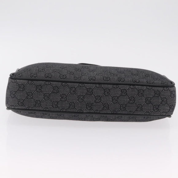 GUCCI GG Canvas Tote Bag Black Gold 92730 Auth ka6548A