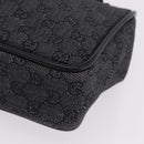 GUCCI GG Canvas Tote Bag Black Gold 92730 Auth ka6548A-15