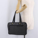 GUCCI GG Canvas Tote Bag Black Gold 92730 Auth ka6548A-24