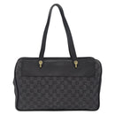 GUCCI GG Canvas Tote Bag Black Gold 92730 Auth ka6548A-2