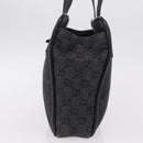 GUCCI GG Canvas Tote Bag Black Gold 92730 Auth ka6548A-3