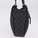 GUCCI GG Canvas Tote Bag Black Gold 92730 Auth ka6548A-4
