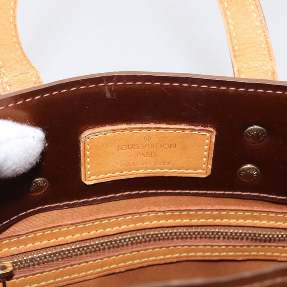 LOUIS VUITTON Monogram Vernis Reade PM Hand Bag Bronze M91146 LV Auth ka655