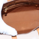 LOUIS VUITTON Monogram Vernis Reade PM Hand Bag Bronze M91146 LV Auth ka655-11