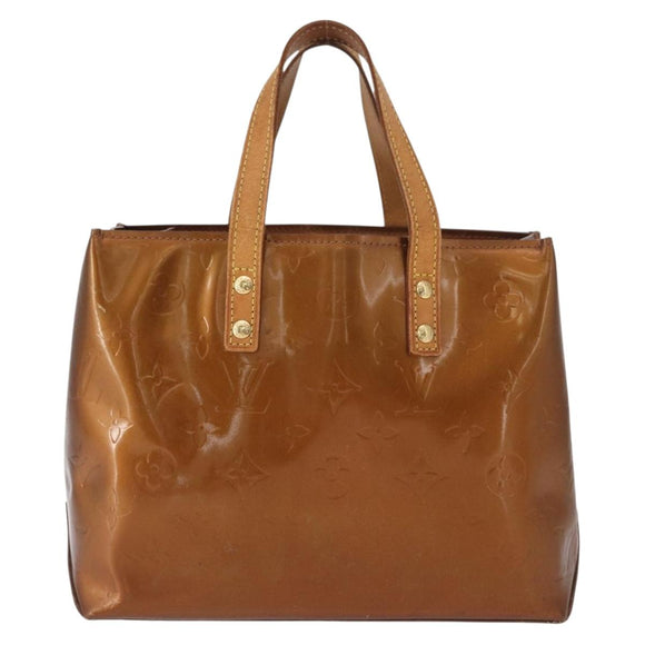 LOUIS VUITTON Monogram Vernis Reade PM Hand Bag Bronze M91146 LV Auth ka655