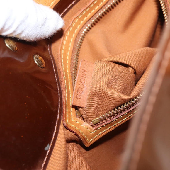 LOUIS VUITTON Monogram Vernis Reade PM Hand Bag Bronze M91146 LV Auth ka655