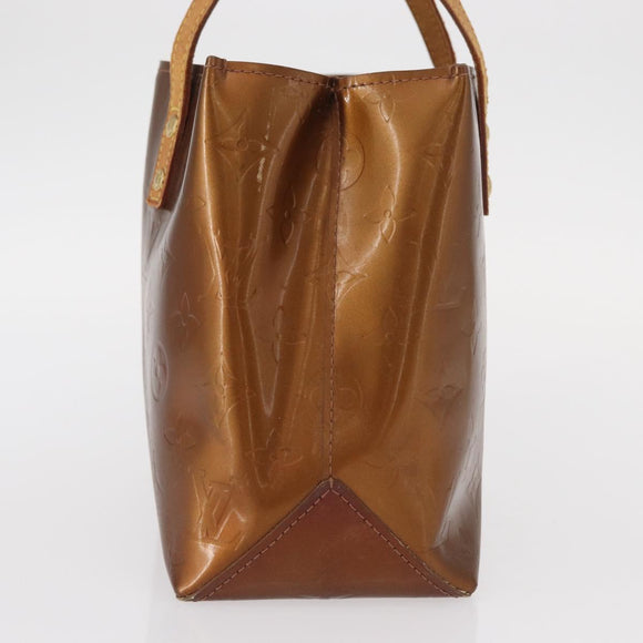 LOUIS VUITTON Monogram Vernis Reade PM Hand Bag Bronze M91146 LV Auth ka655