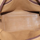 LOEWE Amazona Hand Bag Suede Beige Gold Auth ka6550-18