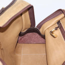 LOEWE Amazona Hand Bag Suede Beige Gold Auth ka6550-20