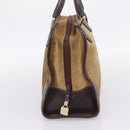LOEWE Amazona Hand Bag Suede Beige Gold Auth ka6550-4