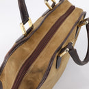 LOEWE Amazona Hand Bag Suede Beige Gold Auth ka6550-6